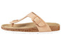Beige leren sandalen met kurkzool
