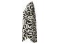 Damesoverhemd met zwart-wit zebraprint, zijaanzicht