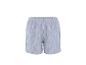 Heren gestreepte blauw-witte shorts met elastische tailleband.