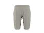 Achteraanzicht van lichtgrijze herenshorts met elastische tailleband en achterzak