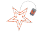 LED-lichtster met batterijen, ideaal voor kerstdecoraties.