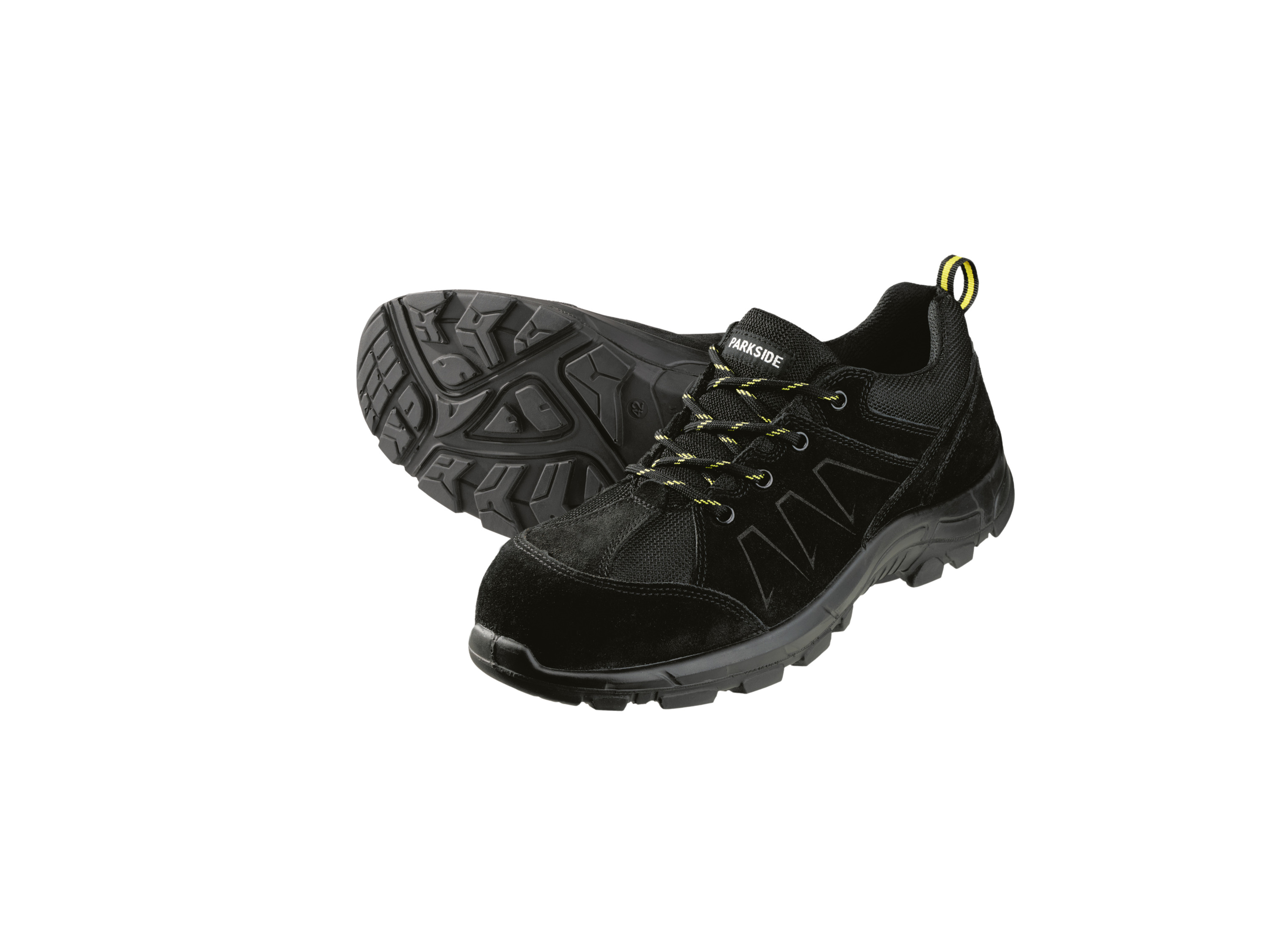 PARKSIDE Leren werkschoenen S3 met stalen neus (lage snit, Zwart, 41)