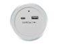 Ronde USB-oplader met USB-A- en USB-C-poorten, 5.0V DC Max.3.4A