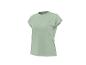 Lichtgroen sport-T-shirt met korte mouwen voor dames met een klein logo op de borst.