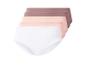 5-pack katoenen slips in neutrale tinten: wit, lichtroze en bruin