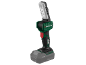 Draadloze werklamp met 2.0Ah accu, groen en zwart.