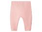 Roze baby legging met elastische tailleband.