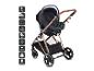 Rose gouden buggy met BabyGo i-Size autostoeltje.