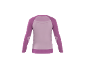 Dames sportshirt met lange mouwen, in roze en lichtpaars.