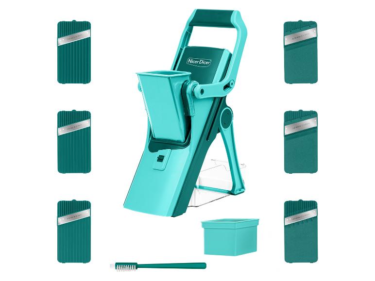 Nicer Dicer groentesnijder met verwisselbare messen en schoonmaakborstel