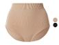 Esmara dames corrigerende slip met hoge taille in beige, met een zwarte kleuroptie getoond.