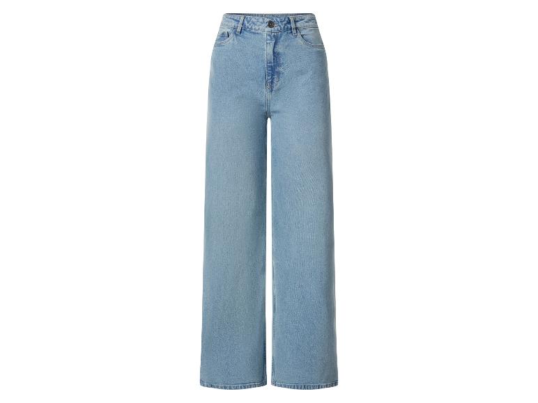 Lichtblauwe wide-leg damesjeans