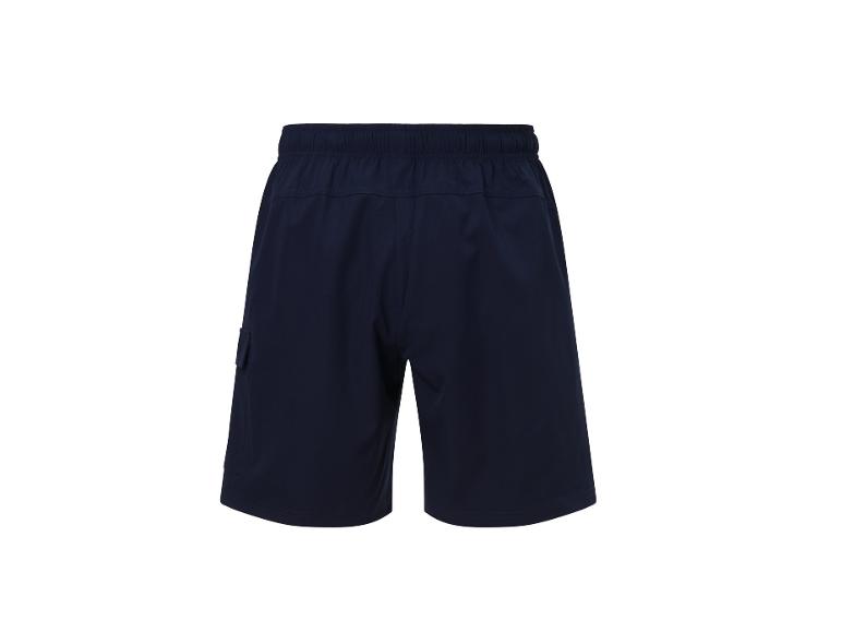 Donkerblauwe zwemshorts.