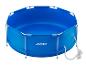 Blauw opzetzwembad met frame en filterpomp