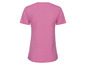 Een roze T-shirt met korte mouwen.
