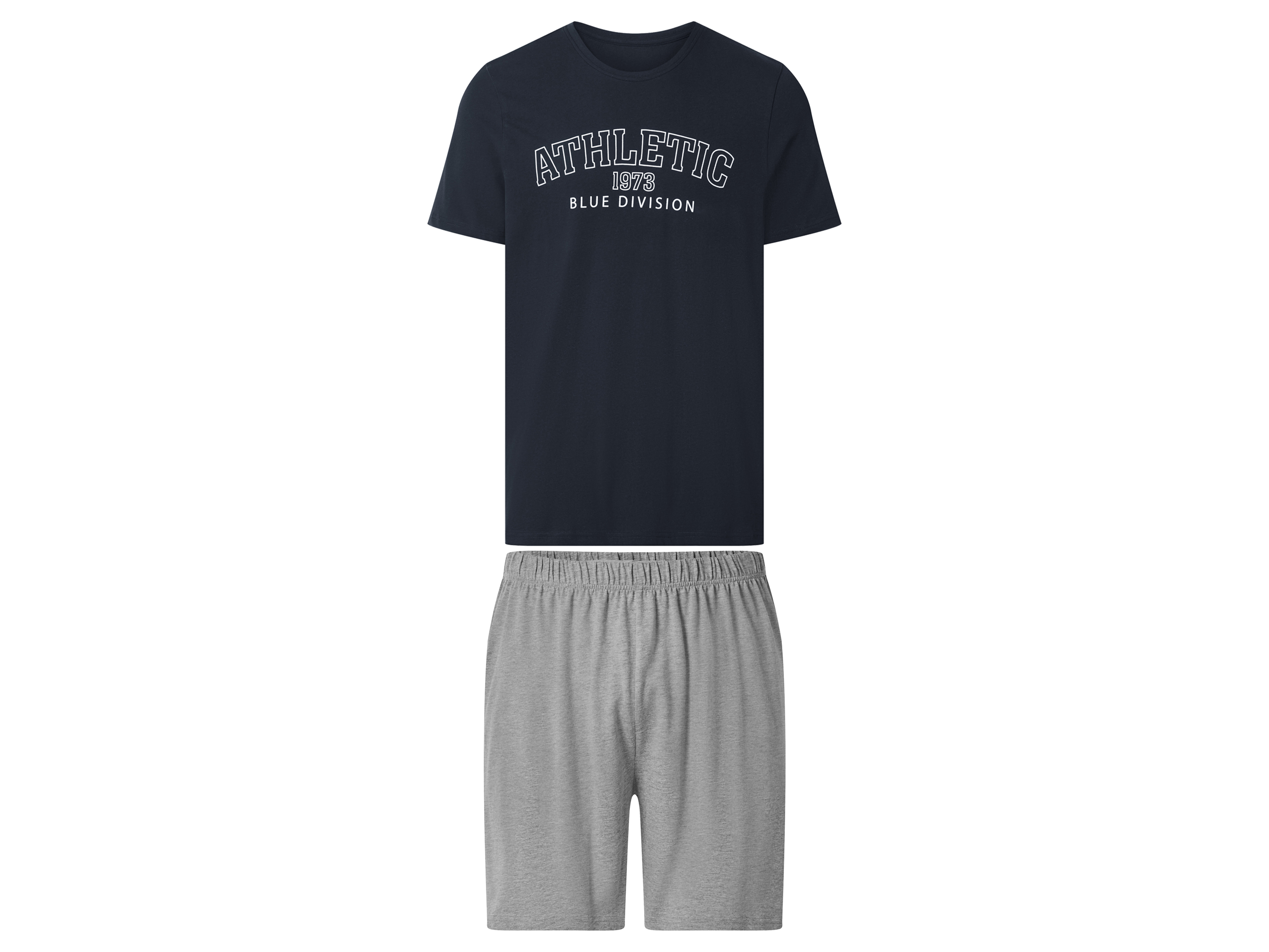 esmara Men Korte heren pyjama (Donkerblauw/grijs, M)