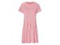 Lichtroze jurk met korte mouwen, tuniekmodel.