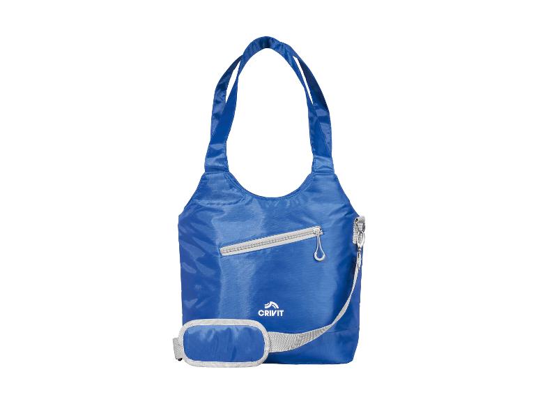 Blauwe Crivit tas en bijpassend opbergzakje.