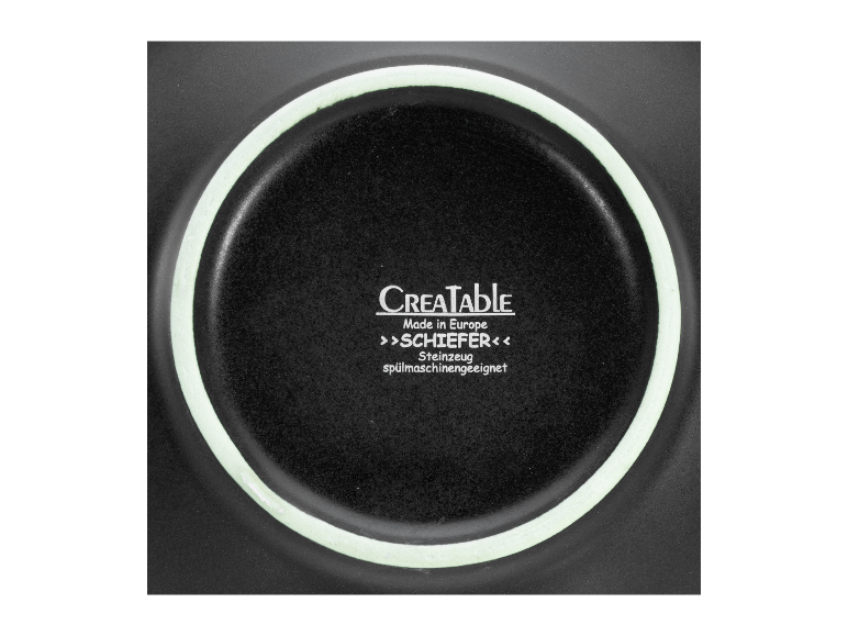 Creatable Schiefer zwarte stenen servies, borden en kommen.