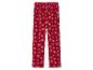 Rode pyjamabroek met sneeuwvlokken- en strikjesprint