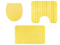 Gele badmattenset met toiletbril.