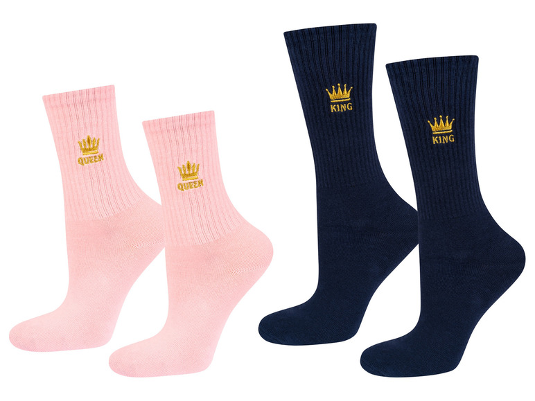 Afbeelding van Soxo Dames/heren sokken (36-40 + 41-46, King & queen)