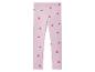 Roze leggings met hartjesprint voor meisjes.