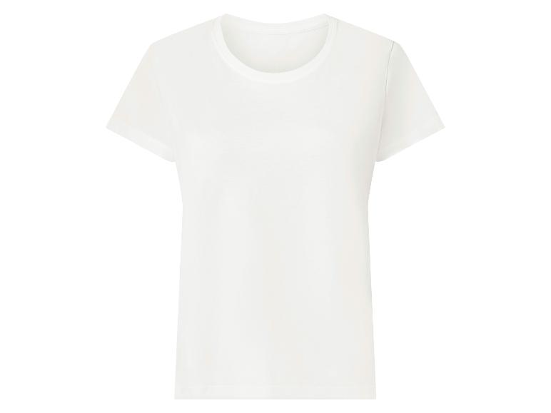 Een wit T-shirt met ronde hals, geïsoleerd op een witte achtergrond.