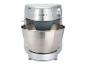 Zilverkleurige keukenmachine met roestvrijstalen kom