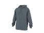 Effen donkergrijze hoodie met trekkoord