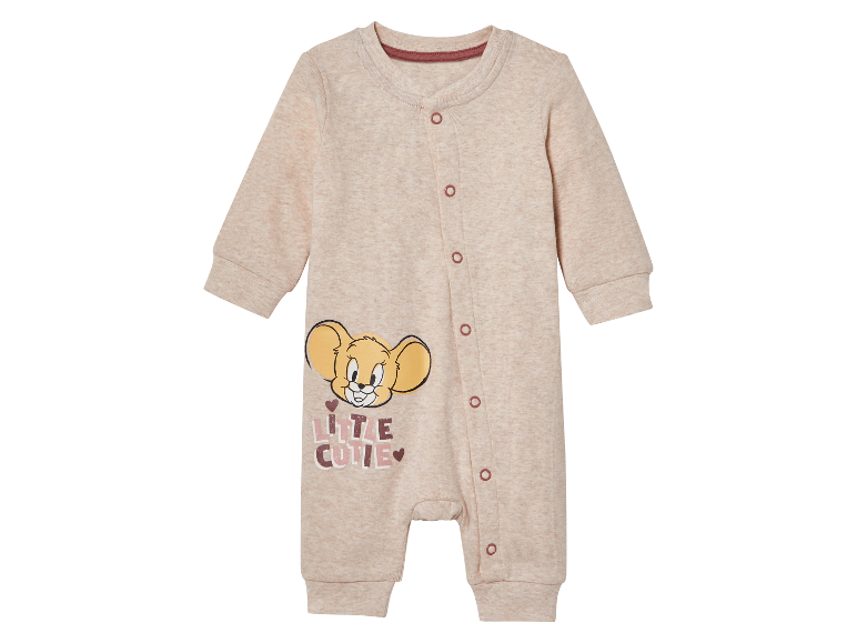 Beige babypakje met Tom en Jerry print.