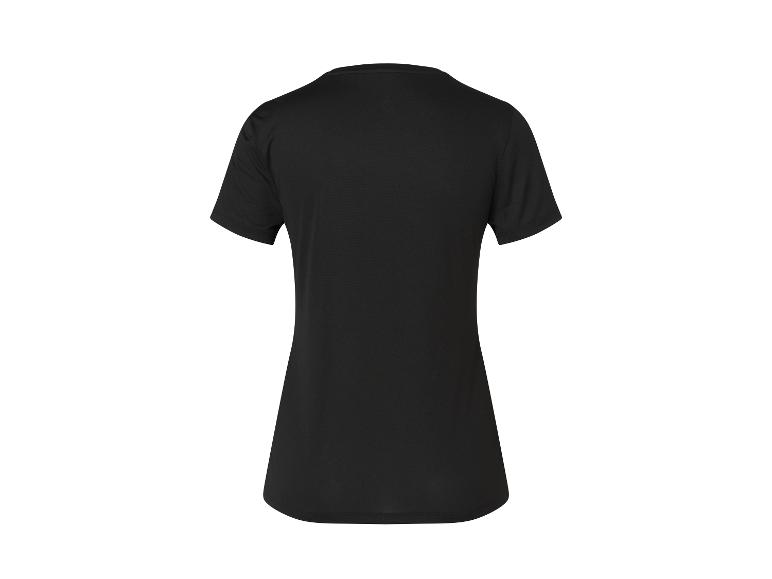 Zwart dames t-shirt met korte mouwen.