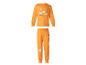 Oranje kinderpyjama met Halloween-thema, met spookjes en de tekst 'SPOOOOKY NIGHT~'.