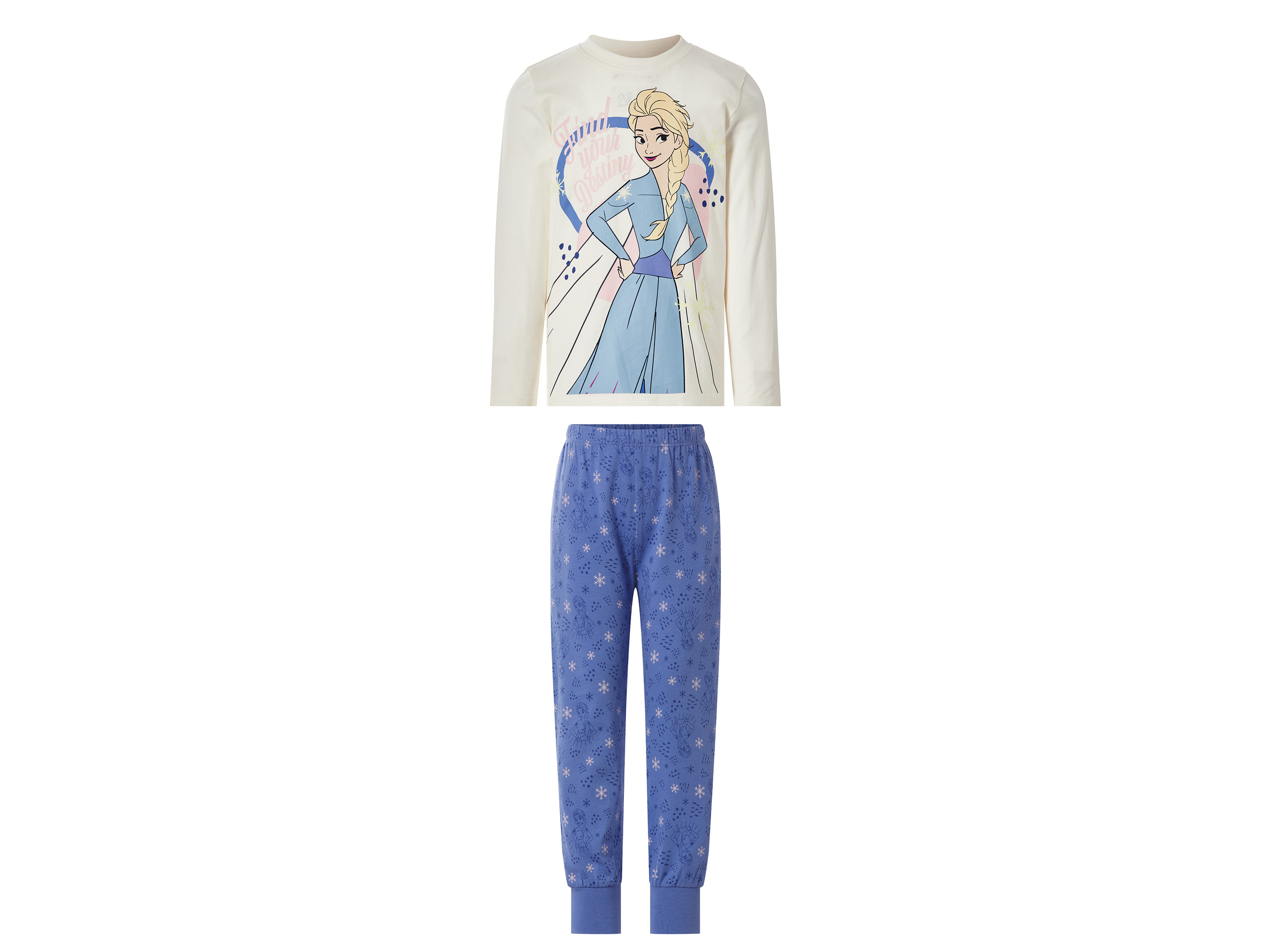 LUPILU Kinder pyjama (Wit/blauw, 98/104)