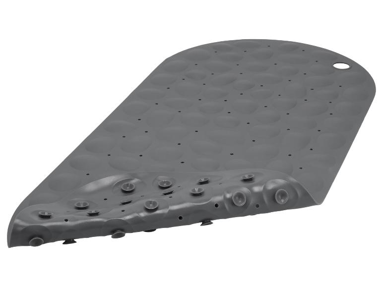 Grijze antislip badmat met zuignappen