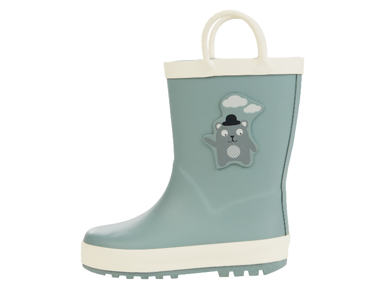 Kinder regenlaarzen met een beer.