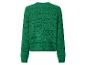 Groene dames trui met opengewerkt patroon, achterkant
