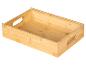 Rechthoekig licht houten dienblad met handgrepen
