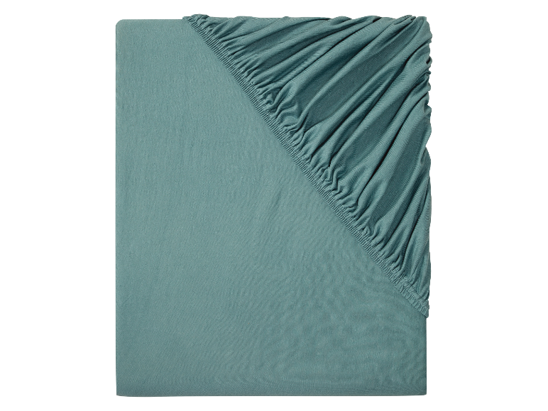 Een teal, effen gekleurd hoeslaken