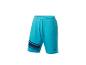 Turquoise sport shorts met trekkoord.