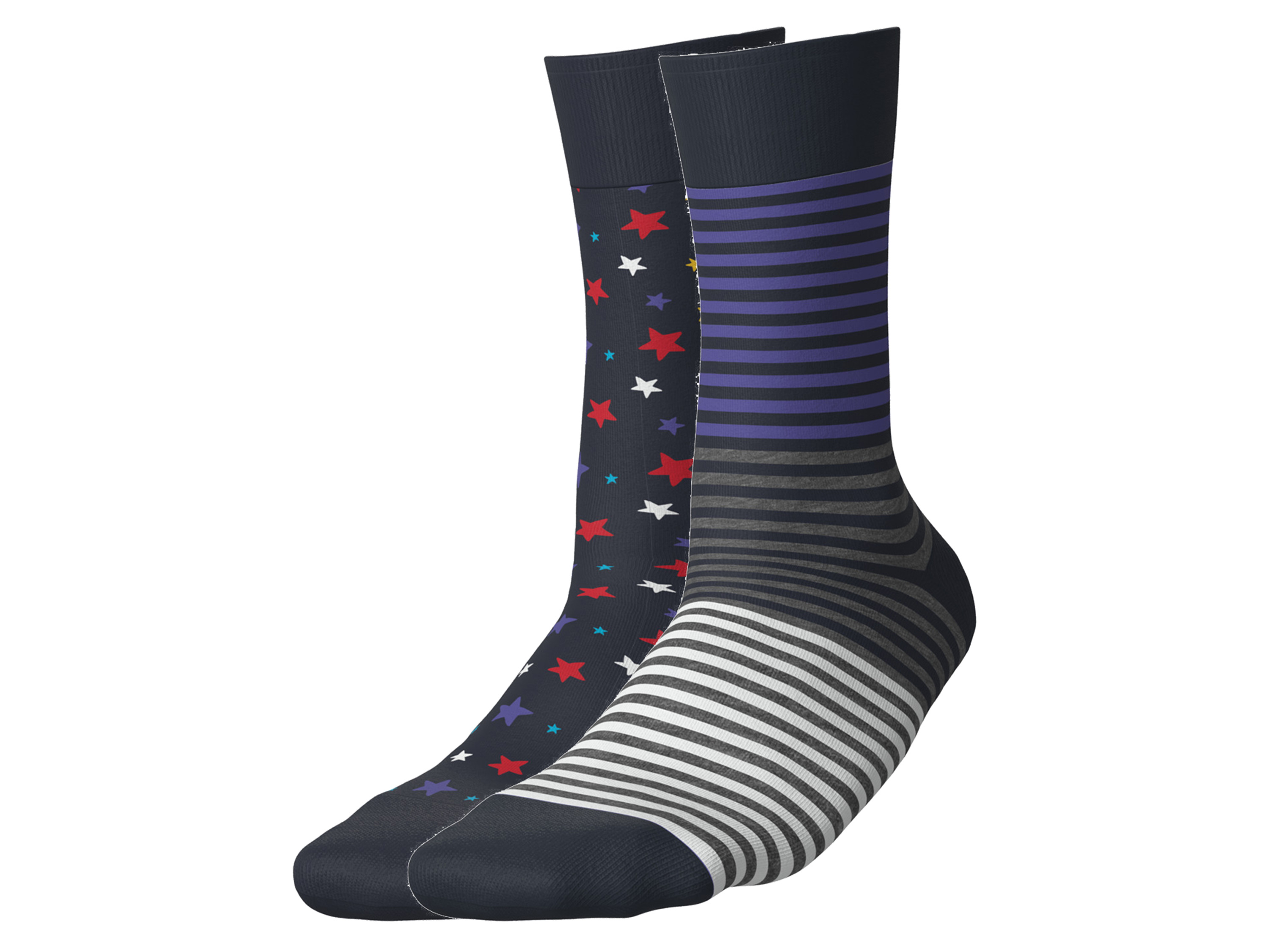 esmara 2 Paar sokken (Sterren/strepen, 39-42)