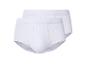 Twee witte geribbelde herenslips
