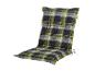 Stoelkussen met ruitpatroon in groen, grijs en wit