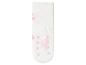 Witte babysokken met roze antislip stippen en pootafdrukken.