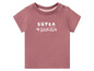 Een roze baby T-shirt met de tekst 'Super Adorable'.