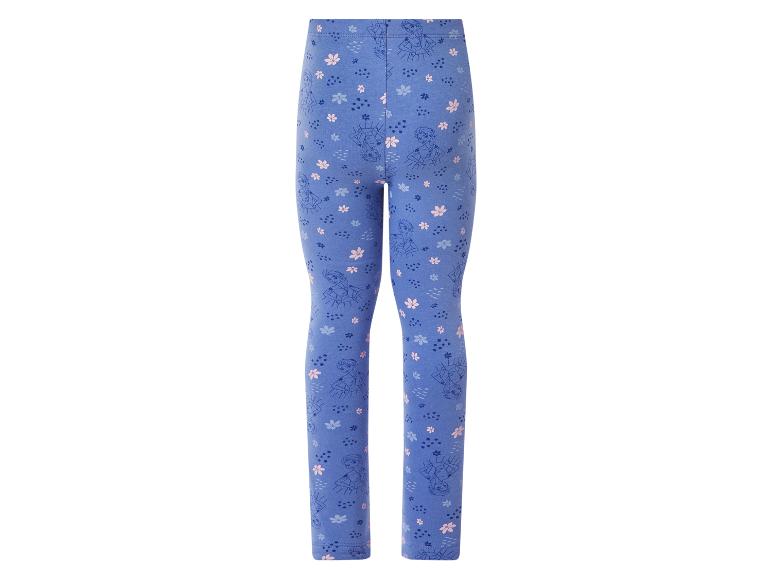 Blauwe kinderlegging met sprookjesfiguren en bloemenprint