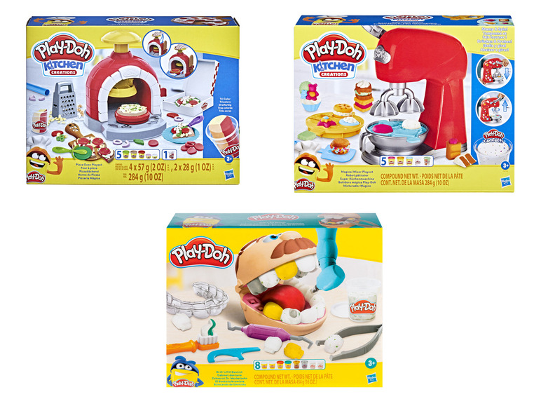 Play-Doh Kitchen Creations sets: pizza oven, mixer en tandarts