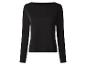 Zwart shirt met lange mouwen en boothals.