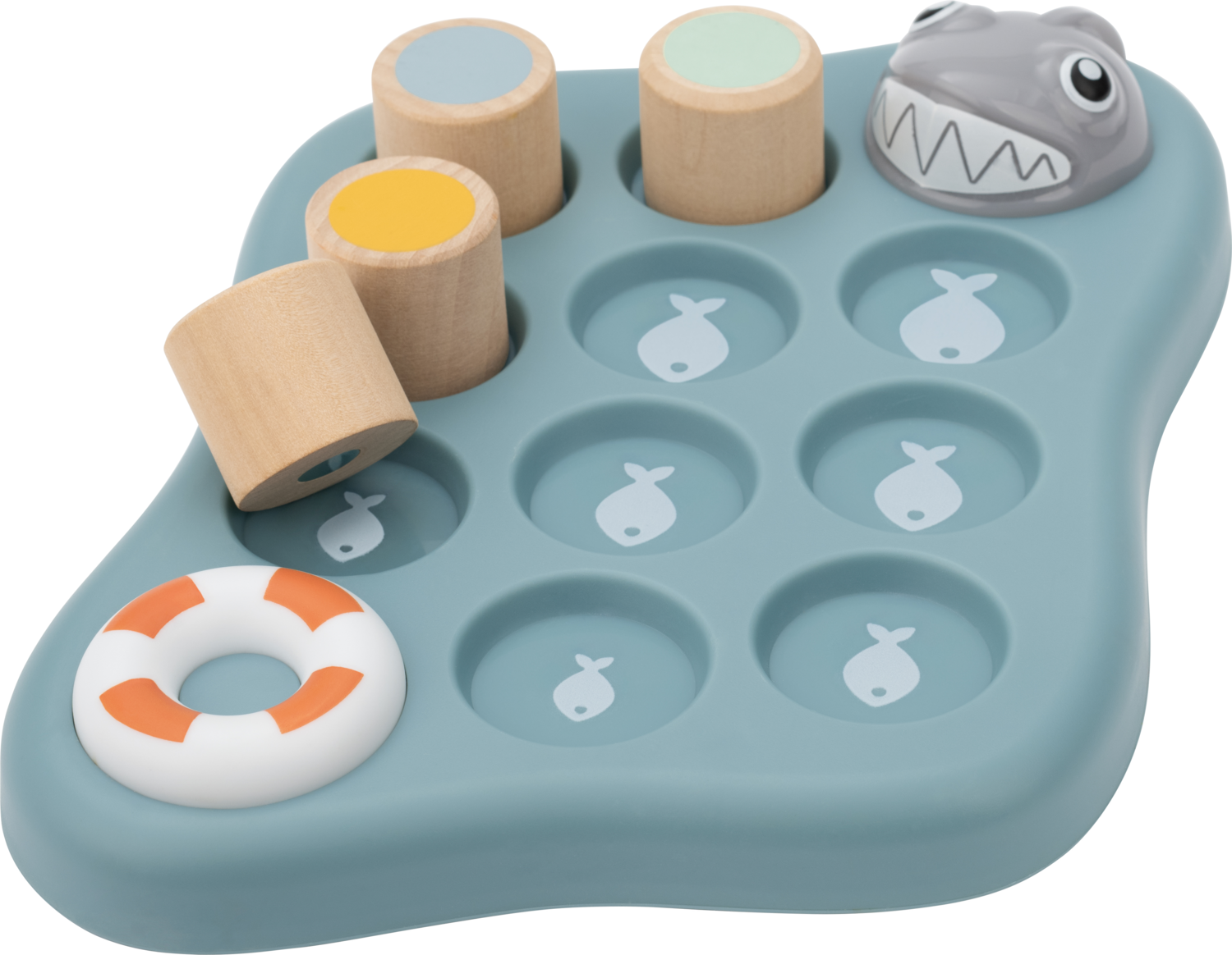 LUPILU Houten motoriek speelgoed (Haai geluid spel)