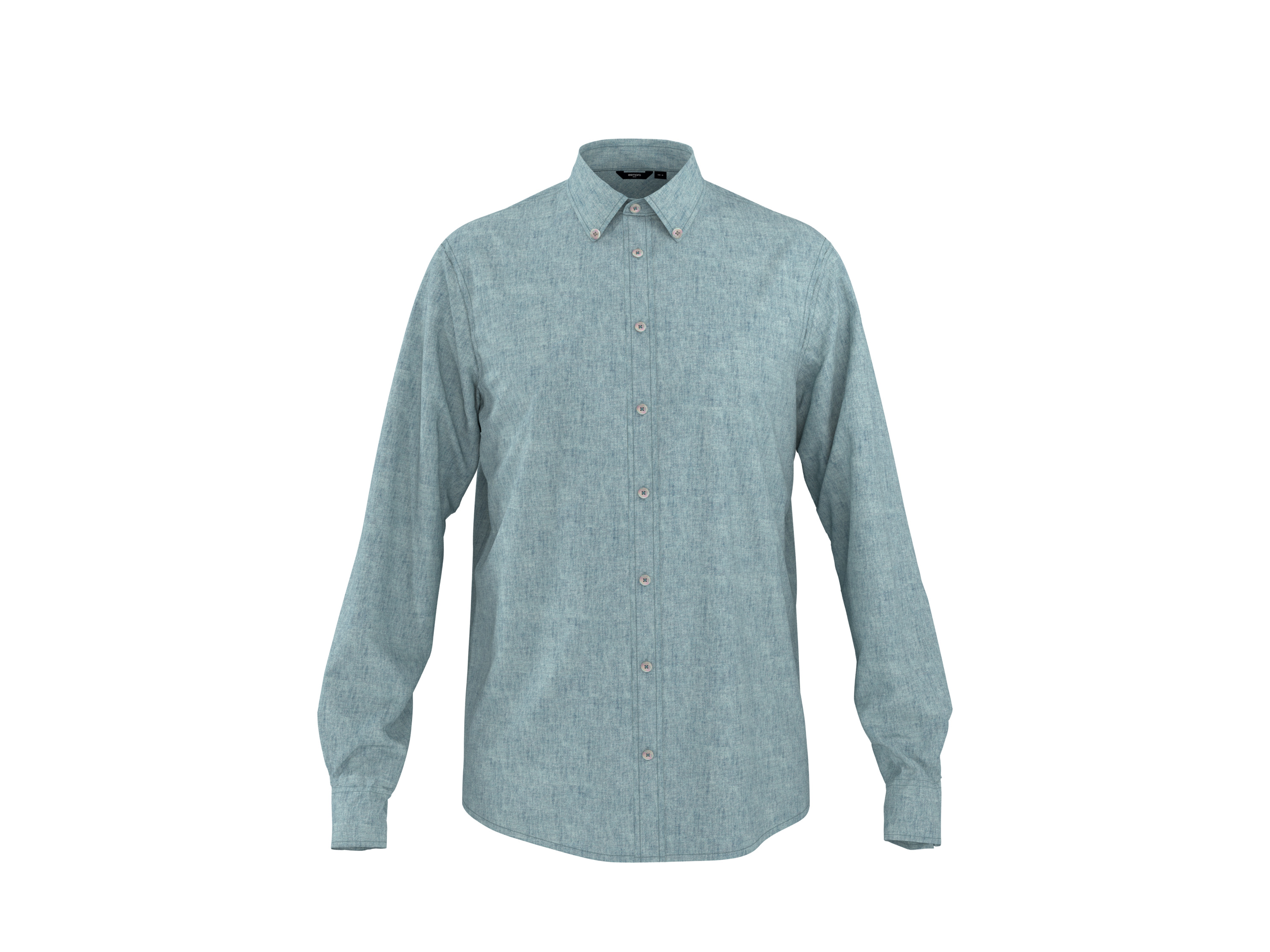 ESMARA MEN Linnen heren overhemd (Blauw, XL (43/44))